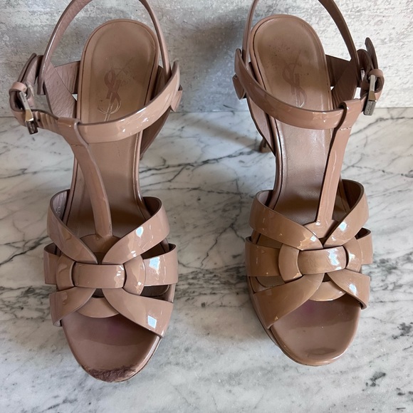 YSL tribute Yves Saint Laurent nude patent leather sz 36 - Picture 12 of 15